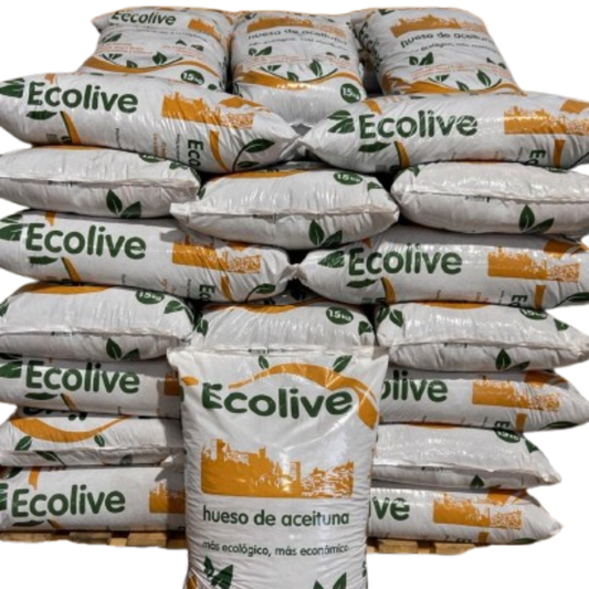 Olivenkerne von Biogramasa Ecolive, 77 Säcke